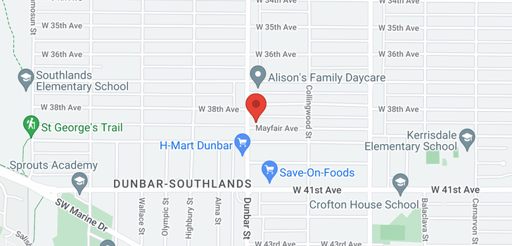 map of 3587 MAYFAIR AVENUE